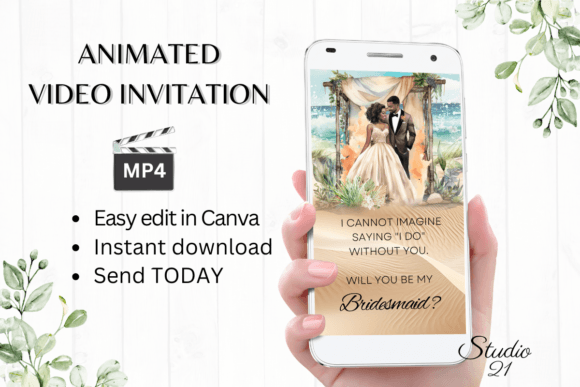 Beach Bridesmaid Proposal W3800M: A Font with Coastal Charm