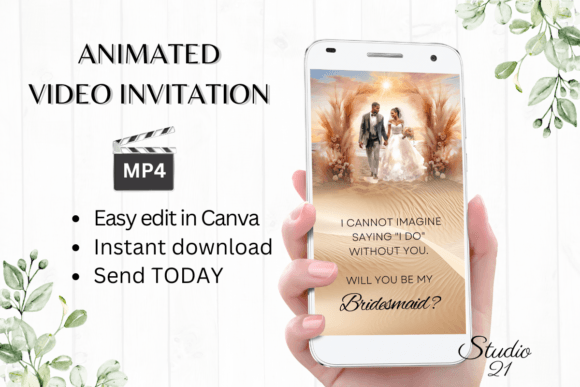 Beach Bridesmaid Proposal W3808M: A Fresh Take on Script Fonts