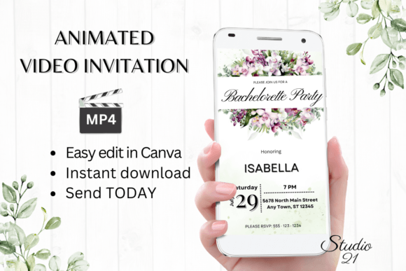 Orchids Bachelorette Party Evite: A Modern Digital Invitation