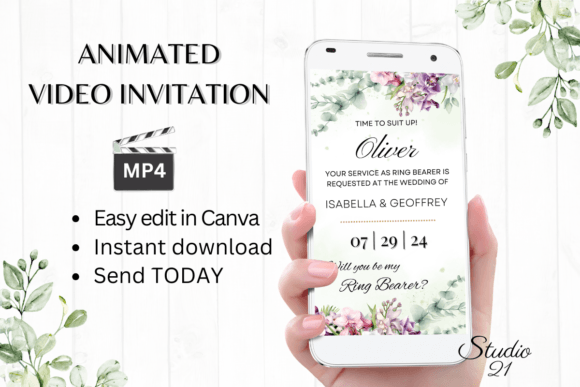 Orchids Ring Bearer Proposal W3452RB: A Modern Display Typeface for Impactful Branding